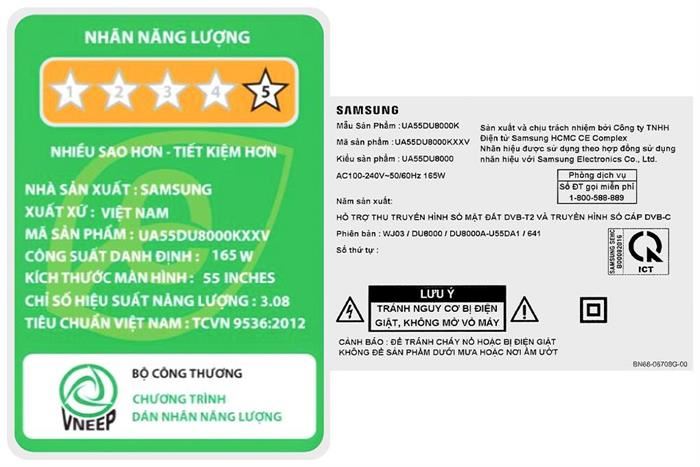 Smart Tivi Samsung 4K 55 Inch UA55DU8500